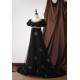 Faeries Daffodil Yoru Nova Black Gold Embroidered Daily and Trailing One Piece(Reservation/Full Payment Without Shipping)